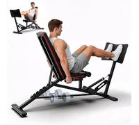 PASYOU PM35 Machine d'extension presse à jambes à domicile avec 6 dossiers réglables, banc de musculation charge maximale 100 kg