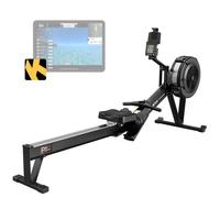 PASYOU PR70 Rameur à air et magnétique résistance 10 niveaux réglables avec siège confortable, Bluetooth Kinomap, capacité 160KG