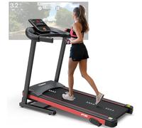 PASYOU Tapis de Course Pliable,2.0HP Vitesse Réglable 1-12KM/H Tapis Roulant Inclinable,15 Pré-programmes avec Affichage LED et Kinomap APP,Silencieux Exercice à Domicile et au Bureau,Noir