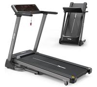 PASYOU Tapis de Course Pliable, 2.5PS Vitesse 1-16KM/H Électrique Tapis Roulant Inclinable, 10 Niveaux de réglage Auto de l'inclinaison, avec Affichage LED, APP