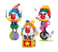 Pasyru 3 in 1 Micro Bloc de Construction Set, 3610 Pièces Construction Briques Clown Jouet, DIY Kit de Construction de Jouet, Cadeau de pour Ados et Adultes