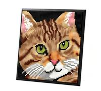 Pasyru Ensemble de Blocs de Construction Chat, 3623 Pièces Micro Pixel Art Muraux en Forme d'animal Chat, Diamant Décoration Murale Unique ou Affichage de Table, Jouets Cadeaux pour Hommes et Femmes