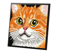Pasyru Ensemble de Blocs de Construction Chat, 3623 Pièces Micro Pixel Art Muraux en Forme d'animal Chat, Diamant Décoration Murale Unique ou Affichage de Table, Jouets Cadeaux pour Hommes et Femmes
