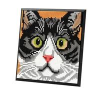 Pasyru Ensemble de Blocs de Construction Chat, 3623 Pièces Micro Pixel Art Muraux en Forme d'animal Chat, Diamant Décoration Murale Unique ou Affichage de Table, Jouets Cadeaux pour Hommes et Femmes