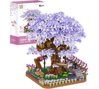 Pasyru Mini Sakura Arbre Maison Construire Bloc, 2200 Pièces Ensembles Construction Bonsaï Sakura, Cadeau de Décoration de Collection Botanique DIY, Fleurs Artificielles Plantes Jouet Construction