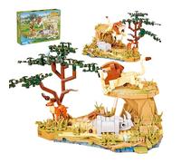 Pasyru Mini Street View Ensemble de Briques de Construction, 755 Pièces Prairie d'animaux Model Architecture Set, DIY Kit de Construction de Jouet, Cadeau de pour Ados et Adultes