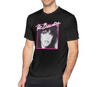 Pat Benatar T Shirt Fashion O Neck Short Sleeve Tees Black Manches Courtes(XX-Large)