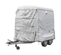 ProPlus Housse pour remorque à Chevaux 370 x 250/190 x 210 cm - Protection extérieure Universelle - Sangles réglables incluses - Gris