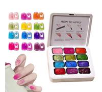 Pat Gel 12 Couleurs avec un Effet Blush Dégradé