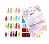 Pat Gel,24 Couleurs UV LED Polymérisant Haute Pigmentation Longue Tenue | Gel Peinture Dégradé,Pour Maison Salon Atelier Techniciens Débutants Femmes Filles Pratique