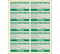 PAT Lot de 100 autocollants de test PAT pour tests d'appareils portables, étiquettes de test PAT pour contrôles de sécurité 50 x 25 mm EJI Labels (vert, lot de 100)