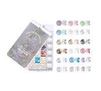 Pat Nail à ongles,Palette 18 cases à dégradé multifonction | Polissage Gel pour Ongles - Pour Filles Mères Salon Maison Fête Saison Estivale Printemps