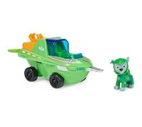 PAW Patrol PAT' PATROUILLE AQUA PUPS - Voiture + Figurine Rocky - Voiture Pat Patrouille Rocky - Figurine à Collectionner - Thème Mer Et Aventures Sous-Marines - - Jouet Enfant 3 Ans +