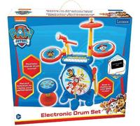 Lexibook, La Pat'Patrouille, Batterie Électronique pour Enfant, Jeu Musical, Jouet Mixte, Vrai Son de Batterie, Clavier 8 Notes, Prise pour MP3, siège Inclus, Bleu/Rouge, K610PA