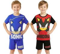 Pat Patrouille | Bob l'éponge | Sonic The Hedgehog | TMNT Ensemble Pyjama Enfant Garcon, Multipack Été T-Shirt Ras du Cou Pyjama Short, Cadeau Garcon