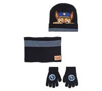 Pat Patrouille, Bonnet, Tour de Cou et Gants, Garçon (Bleu Marine, 54 cm)