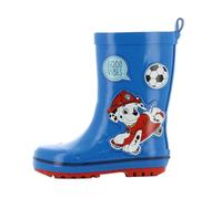 Pat Patrouille Bottes de Pluie Enfant d’Age 1 à 6 Ans, Botte en Caoutchouc pour Garçon et Fille 30 EU, Chaussure Bleue Confortable avec Chase et Marcus, Idéal pour Les Promenades par Temps Pluvieux
