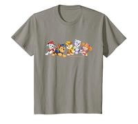 Pat' Patrouille Chase Marshall Rubble Skye Everest Team Style T-Shirt, Enfant, Ardoise, 8 Ans