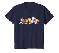 Pat' Patrouille Chase Marshall Rubble Skye Everest Team Style T-Shirt, Enfant, Bleu Marine, 2 Ans