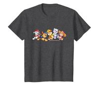 Pat' Patrouille Chase Marshall Rubble Skye Everest Team Style T-Shirt, Enfant, Chiné Foncé, 3 Ans