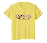 Pat' Patrouille Chase Marshall Rubble Skye Everest Team Style T-Shirt, Enfant, Citron, 6 Ans