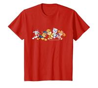 Pat' Patrouille Chase Marshall Rubble Skye Everest Team Style T-Shirt, Enfant, Rouge, 8 Ans