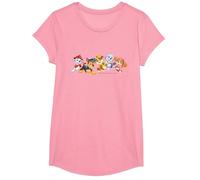 Pat' Patrouille Chase Marshall Rubble Skye Everest Team Style T-Shirt, Fille, Rose, M