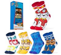 Pat Patrouille Chaussettes Mi-Mollet Garçon, Doux Respirant Chaussettes - Paquet de 5 (Bleu/Multi, 30-35 EU)