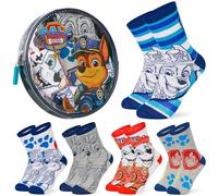 Pat Patrouille Chaussettes Mi-Mollet Garçon, Doux Respirant Chaussettes - Paquet de 5 (Multi, 26-30 EU)