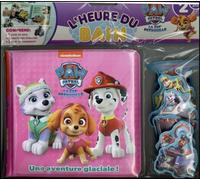 La Pat' Patrouille Fille L'Heure du Bain - Livres d'activités pour enfants, livre de bain de 6 pages, 6 ventouses en relief et étanches, 1 sac en filet