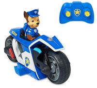 PAT PATROUILLE LE FILM - MOTO DE CHASE RC - Moto de Police RC Pat Patrouille - Véhicule Radiocommandé, Télécommande Simple D'Utilisation et Figurine Chiot Chase - 6061806 - Jouet Enfant 3 ans et +