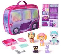 Pat' Patrouille Coffret Camping et Sauvetage – Camping‑car, 3 figurines à tête mobile – Dès 3 ans