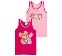 Pat' Patrouille Lot de 2 maillots de corps pour fille, débardeurs, chemises, roses, rouges, Rose/rouge, 98-104