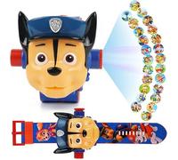 Pat Patrouille Montre Enfant,Montre Projecteur,Montre Digitale au Poignet avec 24 Projections,Projection Jouets pour Garçons Filles