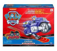 Pat Patrouille Moto A Retrofriction : Chase Et Sa Moto Police Bleue - Figurine Et Vehicule De Luxe - Paw Patrol Nouveaute