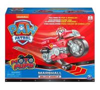 Figurine et vehicule de luxe Pat patrouille moto a retrofriction : marcus et sa moto pompier rouge paw patrol nouveaute G
