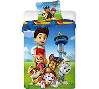 Pat Patrouille Parure Housse de Couette et taie d'oreiller Bébé 135x100 cm Paw Patrol 193 100% Coton Vert Bleu Öko Tex Standard 100