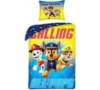 Pat Patrouille Pups - Parure de Lit Enfant Marshall Chien Pompier - Housse de Couette Coton Noir G