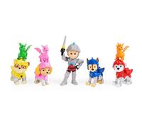 PAT' PATROUILLE RESCUE KNIGHTS - MULTIPACK 8 FIGURINES CHEVALIERS & DRAGONS Réunis la Pat' Patrouille Mission Chevalier avec ce Coffret Exclusif de 8 Figurines à Collectionner - Jouet Enfant 3 Ans +