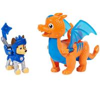 PAT' PATROUILLE RESCUE KNIGHTS - PACK 2 FIGURINES CHIOT + DRAGON - Pars en Sauvetage Pat' Patrouille Mission Chevalier avec Chiot, Dragon à Ailes Fonctionnelles & Sac à Dos - Jouet Enfant 3 Ans +