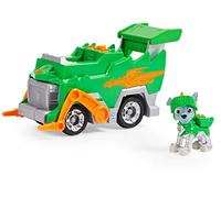 PAW Patrol PAT' PATROUILLE RESCUE KNIGHTS - VÉHICULE + FIGURINE CHEVALIER ROCKY - Rejoins Pat' Patrouille Mission Chevalier avec Rocky & Véhicule Pat' Patrouille Dragon Lance-Projectile - Jouet Enfant 3 Ans +