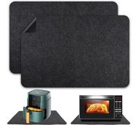 PATA-2 Pièces 44 X 30 cm Tapis Résistant à la Chaleur, Tapis pour Air Fryer, Banc de Travail de Cuisine Antideslissant Tapis Thermique, Adapté pour Machines à Café, Micro-Ondes, Grille-Pain, Friteuse
