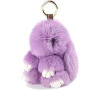 PATA-Doux Et Moelleux Lapin Porte-Clés Mignon En Peluche - Porte-Clés En Fausse Fourrure Avec Pompon - Décoration