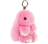 PATA-Doux Et Moelleux Lapin Porte-Clés Mignon En Peluche - Porte-Clés En Fausse Fourrure Avec Pompon - Décoration