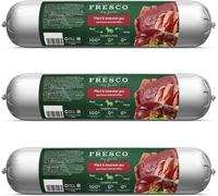 Pata-La Saucisse Barf Cheval Pur Pack De 3 3 X 400 G Aliment Complet Pour Chiens Peut Aider À Bien Nourrir Les Chiens Uniquement Du Cheval Comme Seule Source De Protéines
