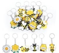 Pata-Lot De 30 Porte-Clés Abeille - Pendentif Mignon - Animaux - Pendentif Pour Clés - Cadeaux Pour Enfants, Amis, Cartable, Trousse À Crayons, Cadeau D'anniversaire - Abeille