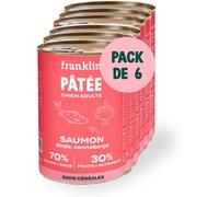 Pata-¿ Patée Pour Chien ¿ 6x400g ¿ Format Boîte ¿ Avec 70% De Saumon Et Dinde ¿ Contrôle Du Poids & Brillance Du Poils
