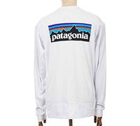Patagonia T-shirt manches longues P-6 Logo Responsibili-Tee Homme Blanc M