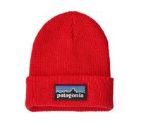 Patagonia - Kid's Baby Logo Beanie - Bonnet - One Size - p-6 logo sizzle red