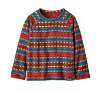 Patagonia - Baby Micro D Crew - Polaire enfant Diamond Stripe: Sizzle Red - 2 ans
